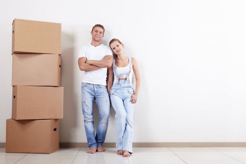 Removal team preparing a home move in Tolworth