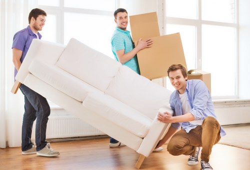 Furniture pick-up and careful loading for transport
