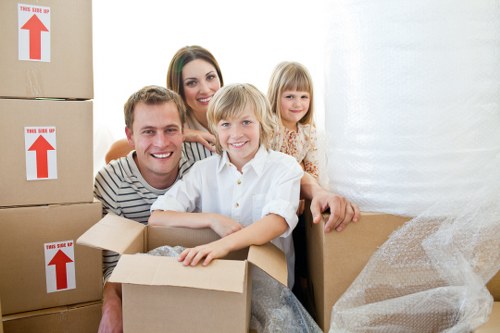 Secure packing and careful lifting during a move