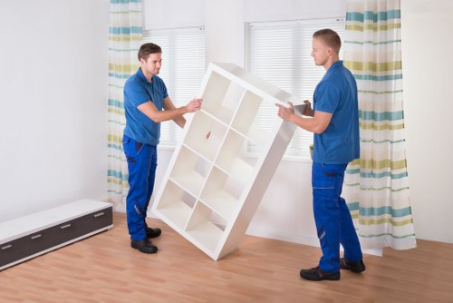 Careful loading of office items for a Tolworth business move